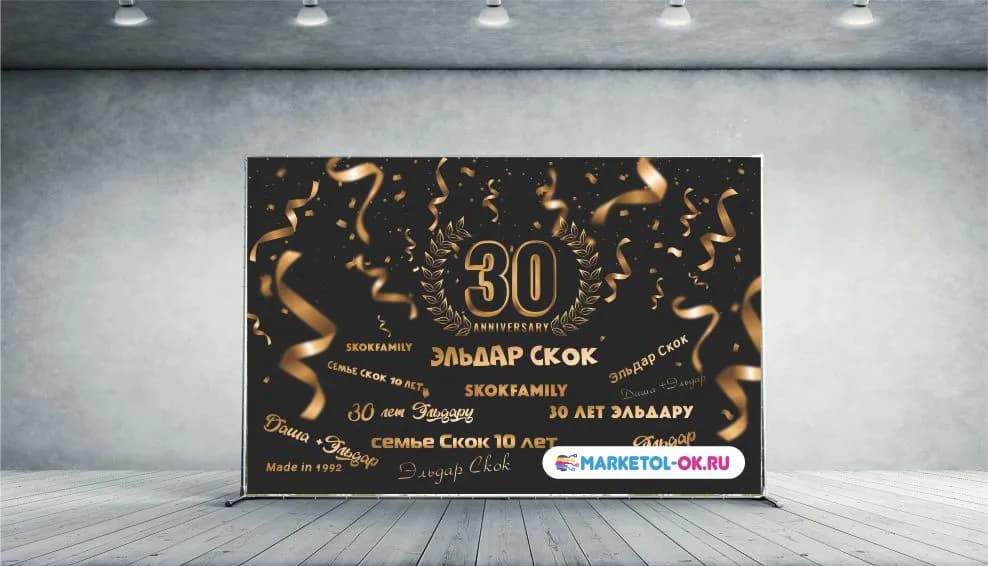Фотозона мужчине на юбилей